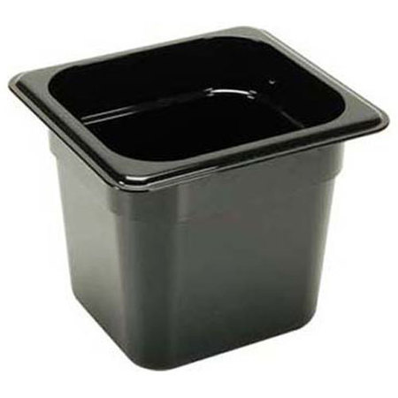 CAMBRO Pan, Food , Camwear, 1/6, 6"D, Blk 66CW-110